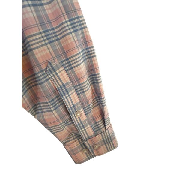 MIzzen+Main Men’s Standard Button Down Blue Pink Plaid Shirt Made In USA Size XL - Picture 11 of 14